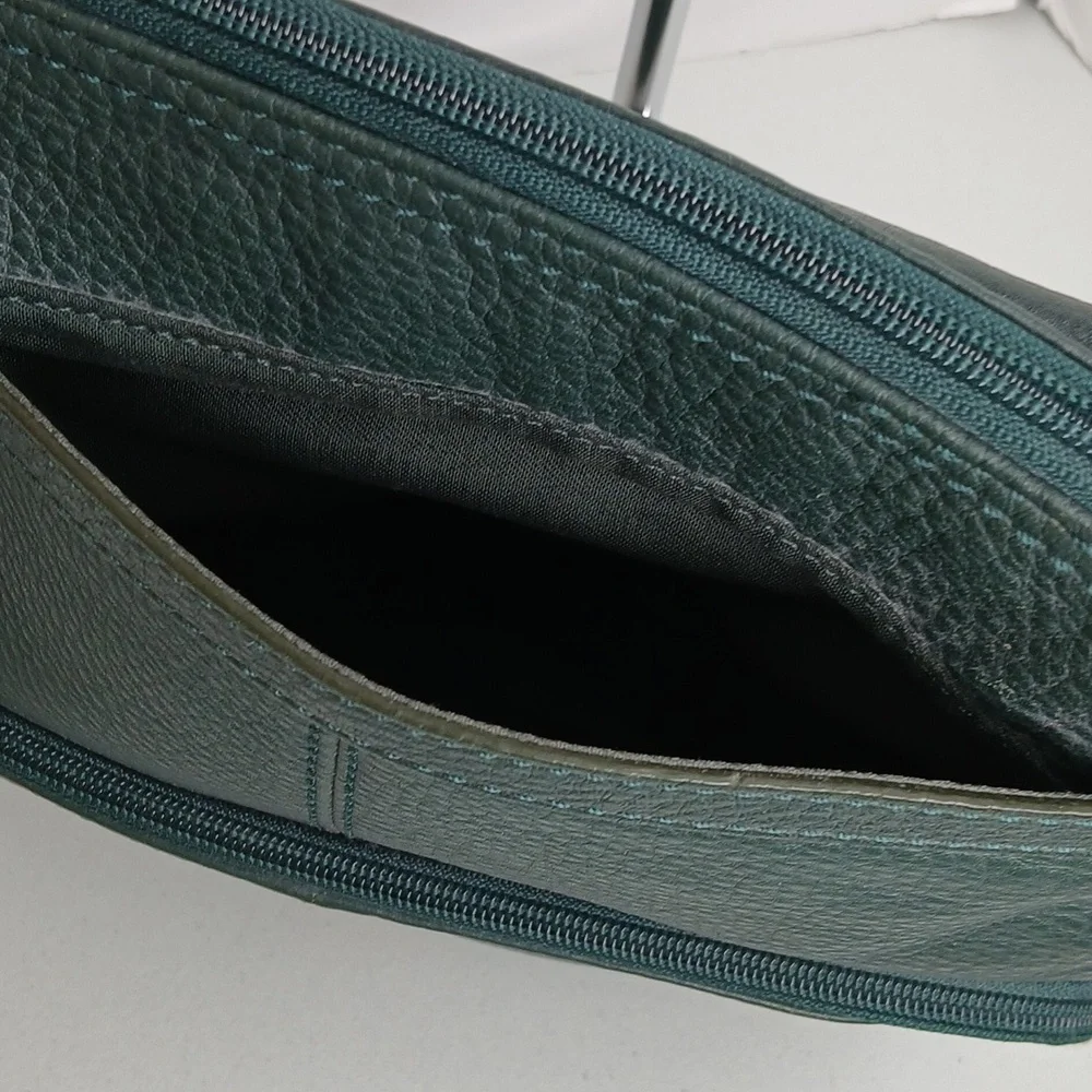 Fossil - Morgan Traveler - Forest Green Pebble Leather Crossbody Bag